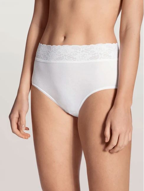 Calida Classic Lycraspitze Midislip white - Vital Sanitätshaus