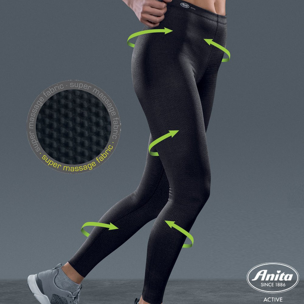 Anita SPORTTIGHTS MASSAGE-Long sports pants black
