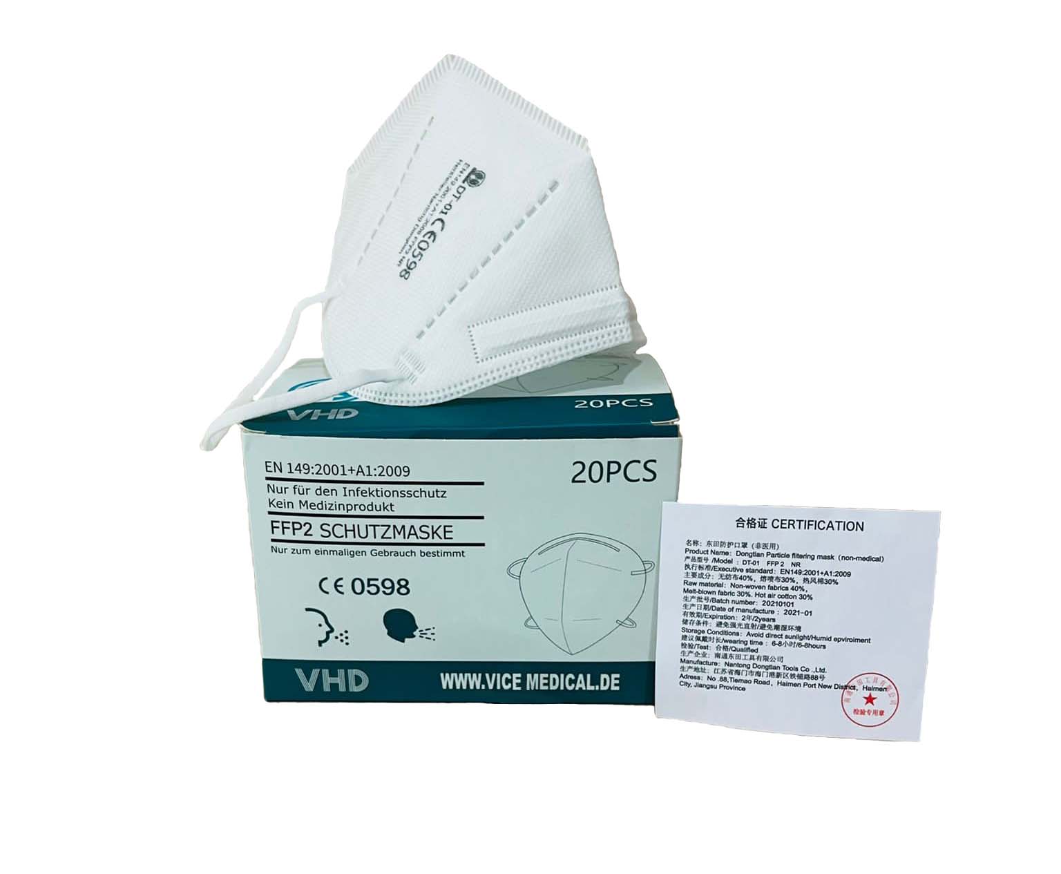 VICE-VHD-FFP2-Maske 20er Packung - Vital Sanitätshaus